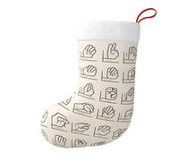 YYHHAOFA Calzini decorativi natalizi con linguaggio dei segni dell'alfabeto per aggiungere allegria festiva ad Halloween, Natale