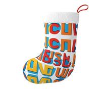 YYHHAOFA Calzini decorativi natalizi con motivo combinato dell'alfabeto, aggiungono allegria festiva ad Halloween, Natale