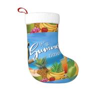 YYHHAOFA Calzini decorativi natalizi Estate Pappagallo Ananas Uccello Immagine morbida e leggera non sbiadisce adatto per feste di Halloween camini