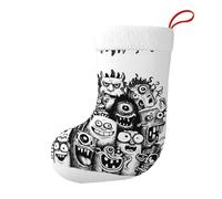 YYHHAOFA Calzini natalizi con immagine di mostri graffiti, grande capacità, stampati, decorazione