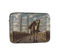 YYHHAOFA Camel on the Bridge - Custodia portatile per laptop da 13", antiurto, per uomini e donne, viaggi d'affari, uso quotidiano in ufficio