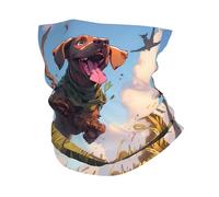 YYHHAOFA Cane che insegue uccelli Stampato Outdoor multifunzionale sport foulard traspirante assorbimento del sudore adatto uomini e donne
