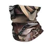 YYHHAOFA Cappello da cowboy nero stivali occidentali stampa Active Head Wrap - Scaldacollo senza cuciture, ad asciugatura rapida, per avventure all'aperto e abbigliamento quotidiano elegante