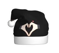 YYHHAOFA Cappello di Natale con due cuori che si tengono per mano per adulti per uomini e donne abbigliamento fascia per occasioni festive