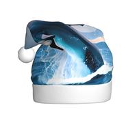 YYHHAOFA Cappello di Natale con immagine di delfini che saltano su per adulti per uomini e donne abbigliamento fascia per occasioni festive