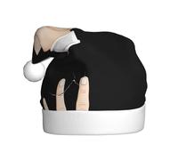 YYHHAOFA Cappello di Natale con motivo incrinato tra le dita per adulti che lo rende un regalo divertente e durevole per uomini e donne