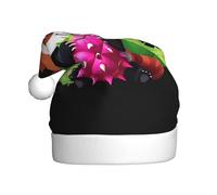 YYHHAOFA Cappello di Natale con panda rosso che mangia frutta drago per adulti, morbido, leggero e soffice, design per uomini e donne