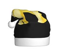 YYHHAOFA Cappello di Natale giallo pallido con motivo elefante per adulti che lo rende un regalo divertente e durevole per uomini e donne