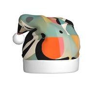 YYHHAOFA Cappello di Natale per adulti con motivo di gatto in arte moderna della metà del secolo che lo rende un regalo divertente e durevole per uomini e donne