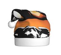 YYHHAOFA Cappello natalizio con elefante e giraffa al tramonto, per adulti, un regalo divertente e durevole per uomini e donne