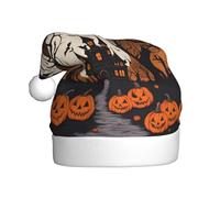 YYHHAOFA Cappello natalizio gotico Happy Halloween stampato per adulti tesa morbida e soffice, leggero e confortevole