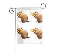 YYHHAOFA Capybara che mangia mais modello bandiera giardino cortile decorazione 30,5 x 45,7 cm per giardino terrazza balcone
