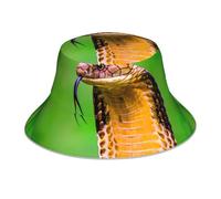 YYHHAOFA Cobra Snake Picture - Cappello da pescatore riflettente per uomini e donne, per viaggi, campeggio, escursionismo, colore nero