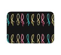YYHHAOFA Colorato nota musicale Hairpins modello cristallo velluto blocco bordo tappetino tappeto camera da letto, salotto, dormitorio decorazione casa