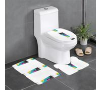 YYHHAOFA Colorful Graffiti Water Cup Pattern Tre Pezzi Set di Bagno Tappetini, Bagno Doccia stuoie, Anti Slip Asciugatura Rapida