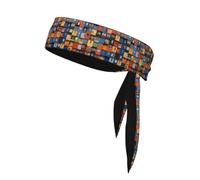 YYHHAOFA Container House Picture Sports foulard che assorbe il sudore e traspirante, fascia per la testa, fazzoletto su entrambi i lati