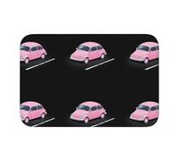 YYHHAOFA Cool and Cute Pink Car Pattern Crystal Velvet Lock Edge Floor mat, tappeto camera da letto, salotto, dormitorio decorazione della casa