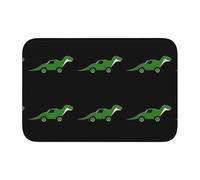 YYHHAOFA Cool Dinosaur Car Pattern Crystal Velvet Lock Edge Tappetino per pavimento camera da letto, salotto, dormitorio decorazione della casa