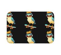 YYHHAOFA Cool Skateboard Bird Pattern Crystal Velvet Lock Edge Tappeto per camera da letto, salotto, dormitorio decorazione casa