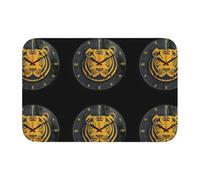 YYHHAOFA Cool Tiger Clock Pattern Crystal Velvet Lock Edge Tappeto per camera da letto, salotto, dormitorio decorazione casa
