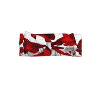 YYHHAOFA Coperta con fiocco per bambini con stampa di papaveri rossi, morbida ed elastica in nylon/spandex, fascia per capelli per neonati da 0 a 6 mesi, ideale come regalo per la doccia
