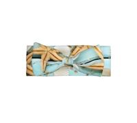YYHHAOFA Coperta con fiocco per bambini con stampa di stelle marine e conchiglie, morbida ed elastica in nylon/spandex, fascia per capelli per neonati da 0 a 6 mesi, ideale come regalo per la doccia