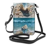 YYHHAOFA Crystals By The Sea - Piccola borsa a tracolla per telefono da donna, in pelle, impermeabile e durevole