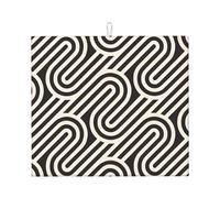 YYHHAOFA Cuscinetto assorbente nero curvo della cucina di immagine della struttura, microfibra super assorbente, anti slittamento sovradimensionato