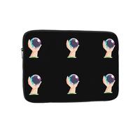 YYHHAOFA Custodia portatile con sfera di cristallo colorata sul palmo della mano, antiurto, per laptop da 10 pollici, per uomini e donne, viaggi d'affari, uso quotidiano in ufficio