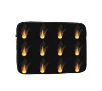 YYHHAOFA Custodia portatile per laptop con immagine di fiamma che brucia nell'oscurità, antiurto, borsa portatile per laptop da 13 pollici, per uomini e donne, viaggi d'affari, uso quotidiano in