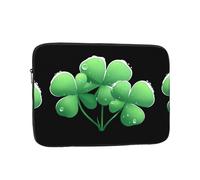 YYHHAOFA Custodia portatile per laptop con immagine di gocce di pioggia su trifoglio, antiurto, borsa portatile per laptop da 13 pollici, per uomini e donne, viaggi d'affari, uso quotidiano in ufficio