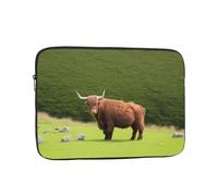 YYHHAOFA Custodia portatile per laptop con immagine di mucca scozzese delle Highland - Custodia antiurto portatile per laptop da 15 pollici, per uomini e donne, viaggi d'affari, uso quotidiano in