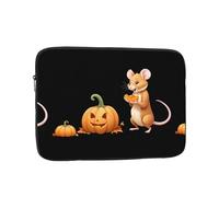 YYHHAOFA Custodia portatile per laptop con immagine di topo che mangia zucca, antiurto, borsa portatile per laptop da 17 pollici, per uomini e donne, viaggi d'affari, uso quotidiano in ufficio