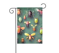 YYHHAOFA Decorazione per cortile con bandiera del giardino quattro stagioni con motivo atlante degli insetti 30,5 x 45,7 cm