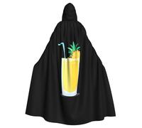 YYHHAOFA Delizioso modello ananas frullato Halloween adulto mantello con cappuccio uomo e donna abbigliamento mantello gioco di ruolo