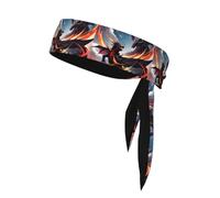 YYHHAOFA Double Dragon Battle Picture - Foulard sportivo, assorbe il sudore e traspirante, fascia per capelli, fazzoletto su entrambi i lati