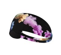 YYHHAOFA Dreamy Colors Pattern Sport Fascia per le donne a prova di sudore Fascia elastica estiva