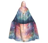 YYHHAOFA Fantasy Paradise Space Pattern Halloween Adulto Mantello con Cappuccio Uomini E Donne Abbigliamento Mantello Gioco di Ruolo