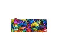 YYHHAOFA Fascia per capelli con fiocco per neonati, morbida ed elastica, con stampe di rose arcobaleno, accessorio per dolci servizi fotografici e baby shower, regalo ideale per neonati da 0 a 6 mesi