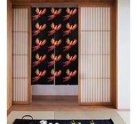 YYHHAOFA Fenice di fuoco che vola nel cielo stellato Modello Tenda divisoria divisoria splicing protezione della privacy adatta per cucina, bagno, stanza 86,4 x 142,2 cm