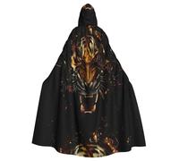 YYHHAOFA Ferocious Tiger Prints - Mantello con cappuccio extra large per costumi di Halloween e cosplay