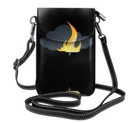 YYHHAOFA Fiamma sotto la borsa del telefono di vibrazione di vibrazione della borsa di cuoio delle piccole donne del modello delle nuvole scure, impermeabile e durevole