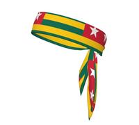 YYHHAOFA Flag of Togo Picture Sports foulard per la testa, assorbe il sudore e traspirante, fascia per la testa con movimento, fazzoletto su entrambi i lati