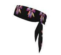 YYHHAOFA Foulard colorato con fiocco verticale, assorbe il sudore e traspirante, fascia per capelli con movimento, fazzoletto su entrambi i lati