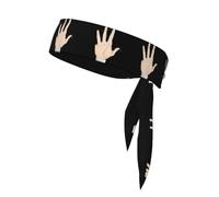 YYHHAOFA Foulard con crepe tra le dita Picture Sport, assorbe il sudore e traspirante, fascia per capelli con movimento, fazzoletto su entrambi i lati