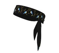 YYHHAOFA Foulard con uccelli che cinguettano sui rami di salice Picture Sport, assorbe il sudore e traspirante, fascia per capelli con movimento, fazzoletto su entrambi i lati