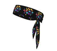 YYHHAOFA Foulard sportivo con frammenti di petali colorati, fascia casual, elastica, assorbe il sudore, regolabile, antiscivolo