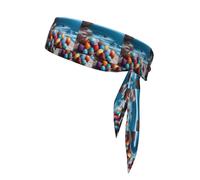 YYHHAOFA Foulard sportivo con stampa di uova di Pasqua sulla costa, assorbe il sudore e traspirante, fascia per capelli, fazzoletto su entrambi i lati