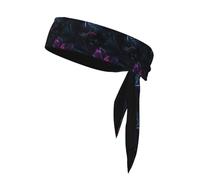 YYHHAOFA Foulard sportivo con stampa misteriosa, assorbe il sudore e traspirante, fascia per capelli con movimento, fazzoletto su entrambi i lati
