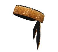 YYHHAOFA Foulard sportivo stampato con campi di grano dorato, assorbe il sudore e traspirante, fascia per capelli con movimento, fazzoletto su entrambi i lati